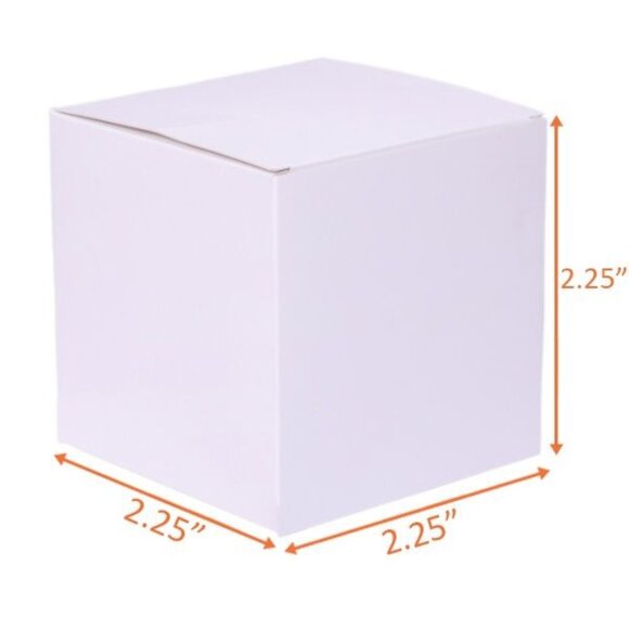 White 2.25" Foldable Favor Boxes Perfect for Weddings, Showers, Gifts - Picture 2 of 4